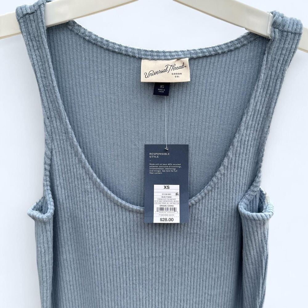 Universal Thread Women's Blue Ribbed Dress XS - Picture 2 of 4